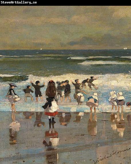 Winslow Homer Escena de playa